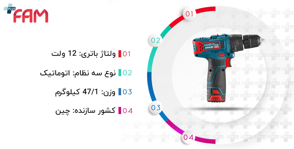 کیت دریل پیچ گوشتی چکشی شارژی رونیکس K